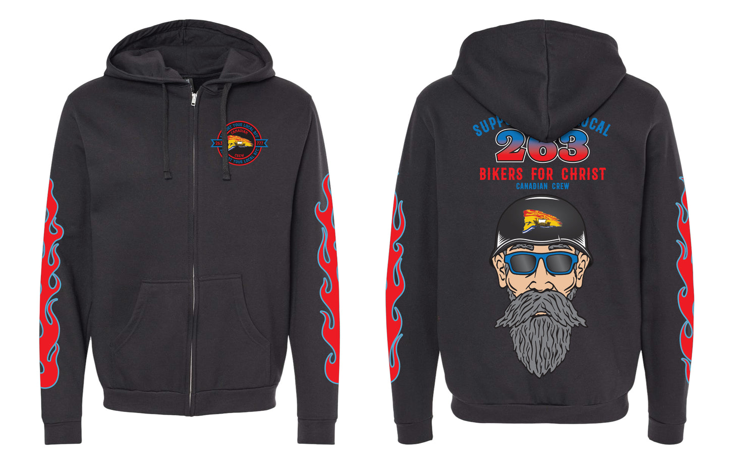 Full Zip Hoody - BFC Old Man Biker