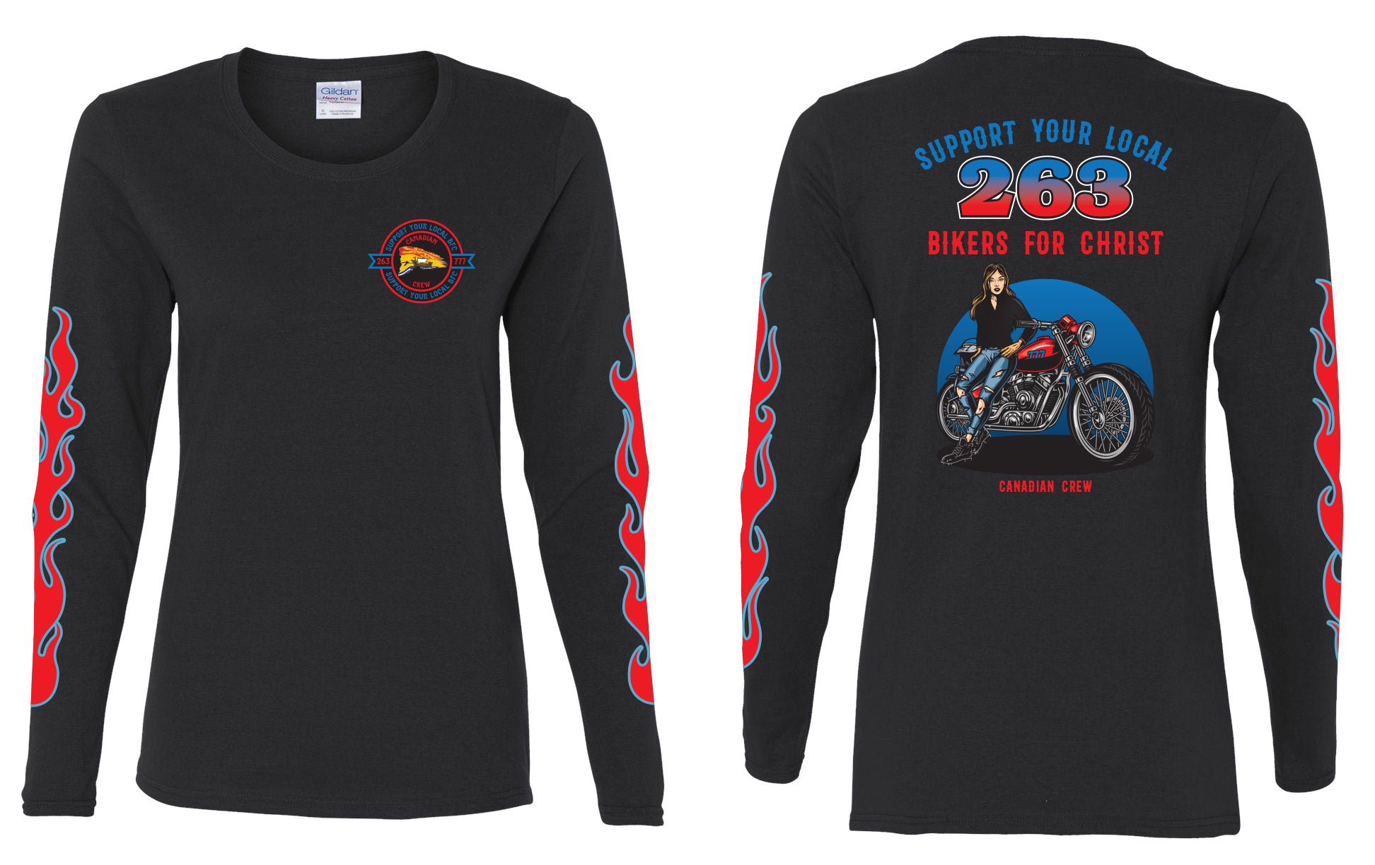 Female Long Sleeve Shirt BFC Female Biker